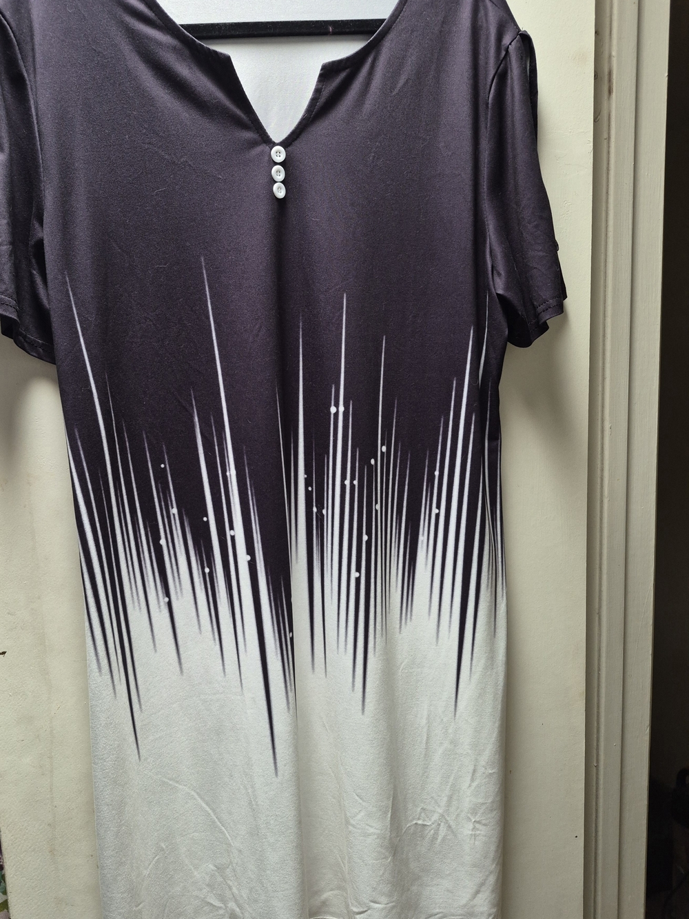 Black and White Gradient Dress- Casual Style